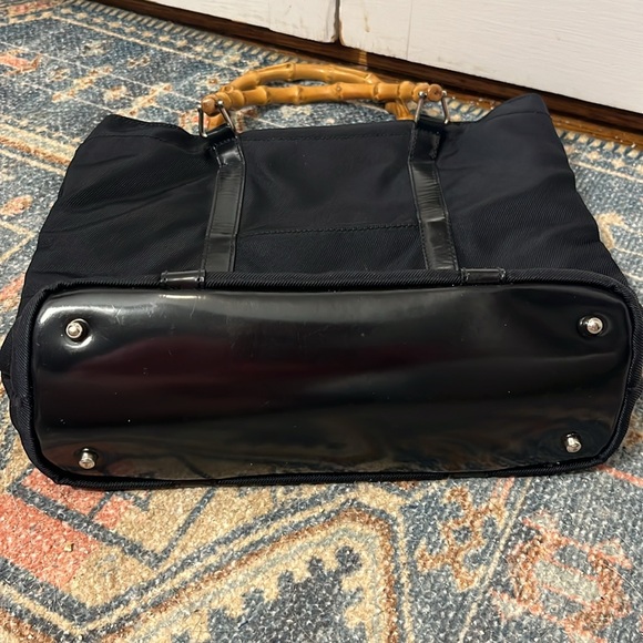 Gucci EUC Small Nylon Tote with Bamboo Handles - Picture 8 of 9